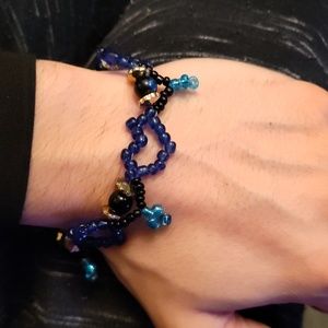 Handcrafted beaded heart bracelet
